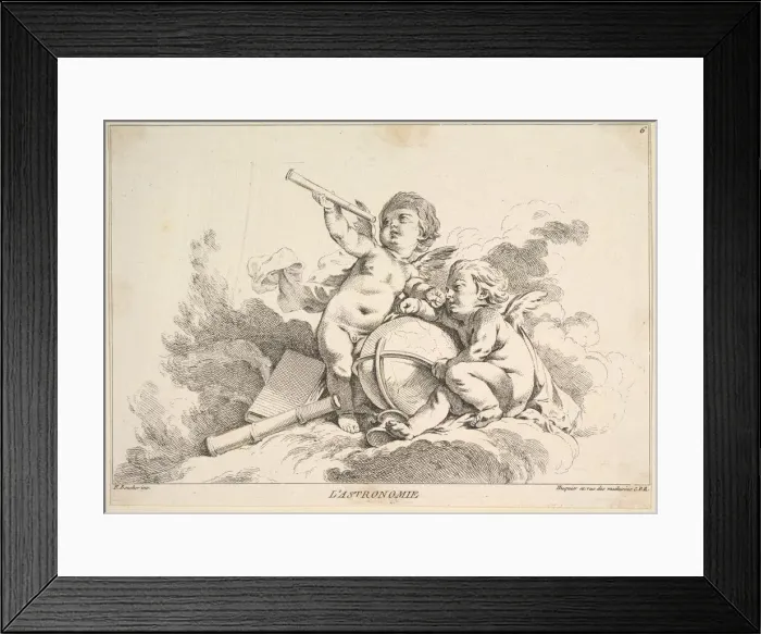 Framed Print : Astronomy. Creator: Louis Felix de la Rue Framed Print : Astronomy. Creator: Louis Felix de la Rue