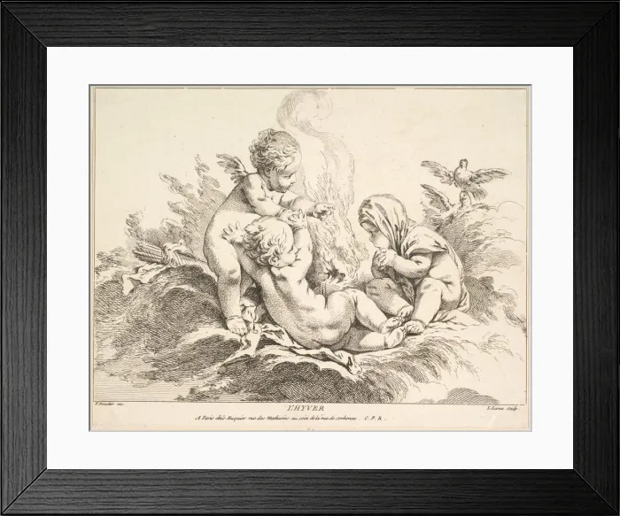 Framed Print : Winter. Creator: Louis Felix de la Rue Framed Print : Winter. Creator: Louis Felix de la Rue