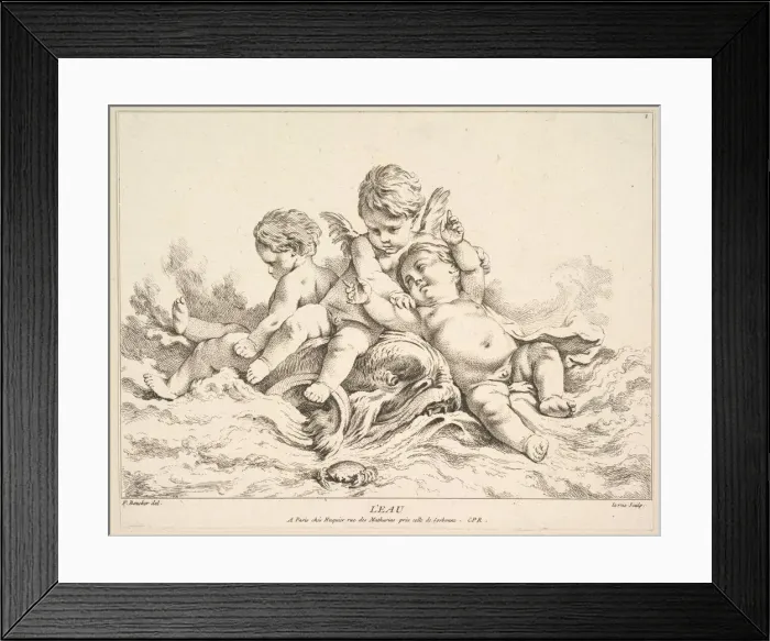 Framed Print : Water. Creator: Louis Felix de la Rue Framed Print : Water. Creator: Louis Felix de la Rue