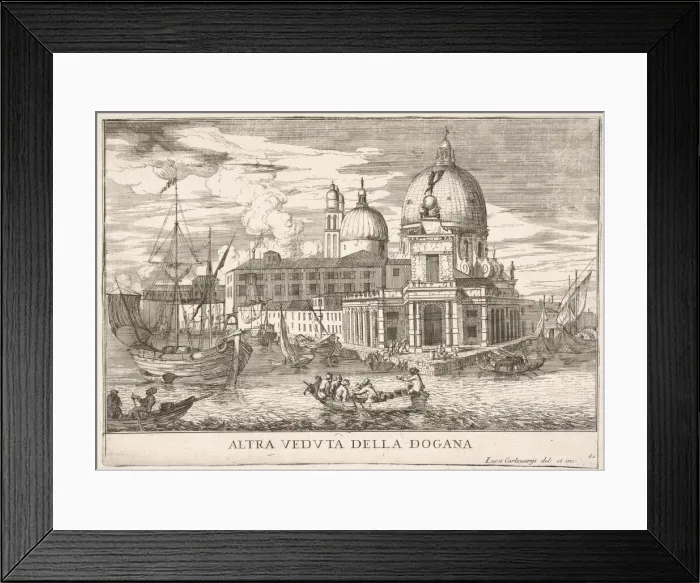 Framed Print : Plate 61: View of the customs house (Dogana da Mar) at the confluence of the Grand Canal Framed Print : Plate 61: View of the customs house (Dogana da Mar) at the confluence of the Grand Canal