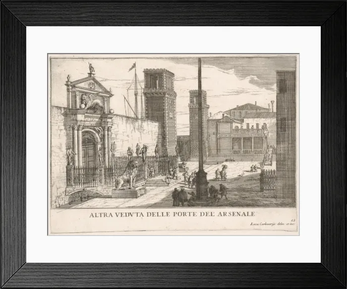 Framed Print : Plate 63: View of the gate of the shipyard and armory complex (Arsenale), Venice, 1703 Framed Print : Plate 63: View of the gate of the shipyard and armory complex (Arsenale), Venice, 1703