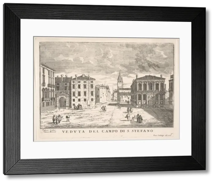 Framed Print : Plate 95: View of Campo Santo Stefano with the Loredan Palace and Morosini Palace, Venice Framed Print : Plate 95: View of Campo Santo Stefano with the Loredan Palace and Morosini Palace, Venice