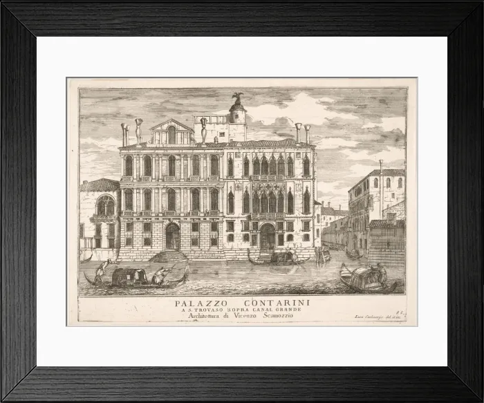 Framed Print : Plate 85: View of the Contarini Palace in Campo San Trovaso, Venice, 1703 Framed Print : Plate 85: View of the Contarini Palace in Campo San Trovaso, Venice, 1703