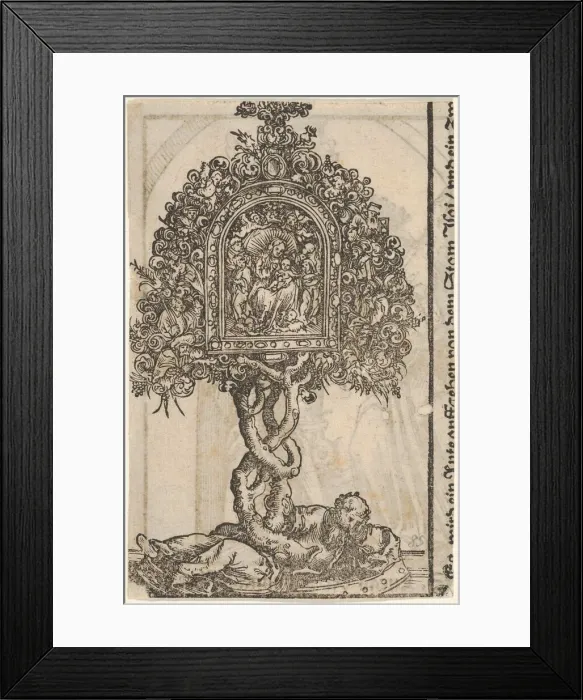 Framed Print : A Golden Reliquary with the Tree of Jesse, from the Large Series of Wittenberg