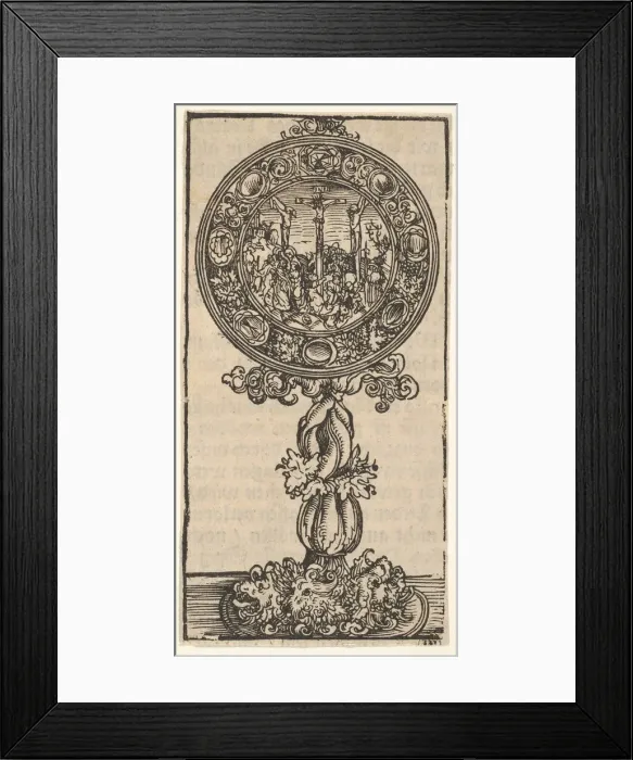 Framed Print : A Silver-Gilt Pacifical with a Crucifixion, from the Large Series of Wittenberg Framed Print : A Silver-Gilt Pacifical with a Crucifixion, from the Large Series of Wittenberg