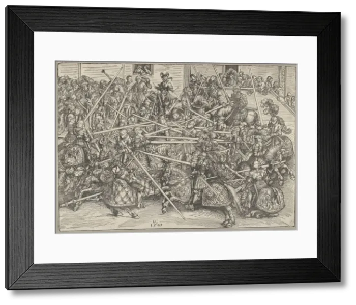Framed Print : The Third Tournament, 1509. Creator: Lucas Cranach the Elder Framed Print : The Third Tournament, 1509. Creator: Lucas Cranach the Elder