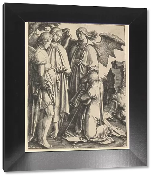 Abraham and Three Angels, ca. 1513. Creator: Lucas van Leyden