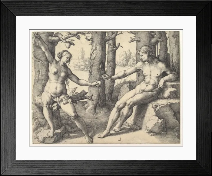 Framed Print : Fall of Man, 1530. Creator: Lucas van Leyden Framed Print : Fall of Man, 1530. Creator: Lucas van Leyden