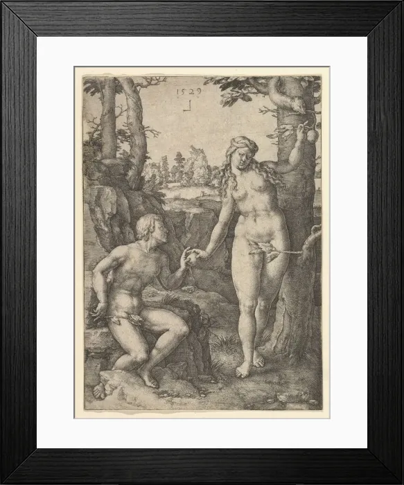 Framed Print : Fall of Man, 1529. Creator: Lucas van Leyden Framed Print : Fall of Man, 1529. Creator: Lucas van Leyden