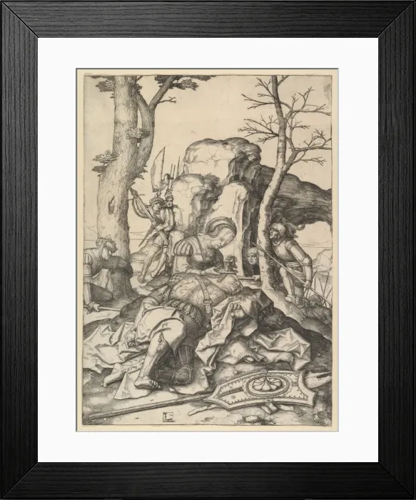 Framed Print : Samson and Delilah, ca. 1507. Creator: Lucas van Leyden