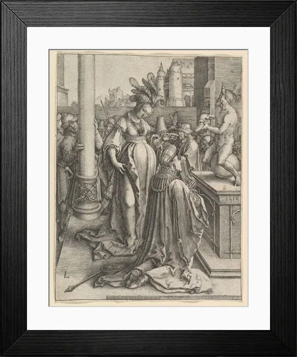 Framed Print : Solomons Idolatry, 1514. Creator: Lucas van Leyden Framed Print : Solomons Idolatry, 1514. Creator: Lucas van Leyden