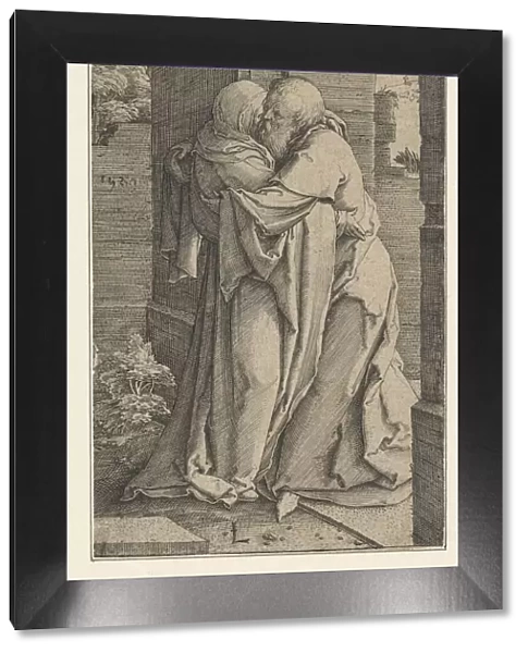 St. Joachim Embracing St. Anna, 1520. Creator: Lucas van Leyden