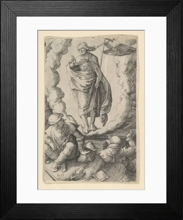 Framed Print : The Resurrection, 1521. Creator: Lucas van Leyden Framed Print : The Resurrection, 1521. Creator: Lucas van Leyden