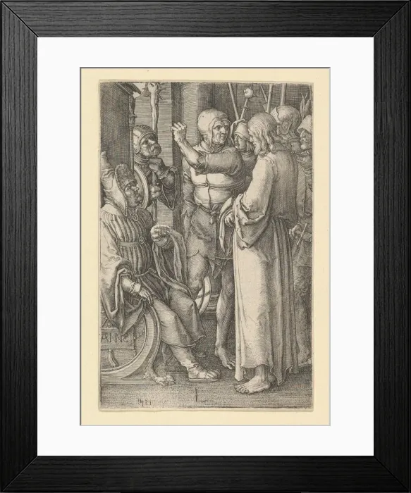 Framed Print : Christ Before Annas, 1521. Creator: Lucas van Leyden Framed Print : Christ Before Annas, 1521. Creator: Lucas van Leyden