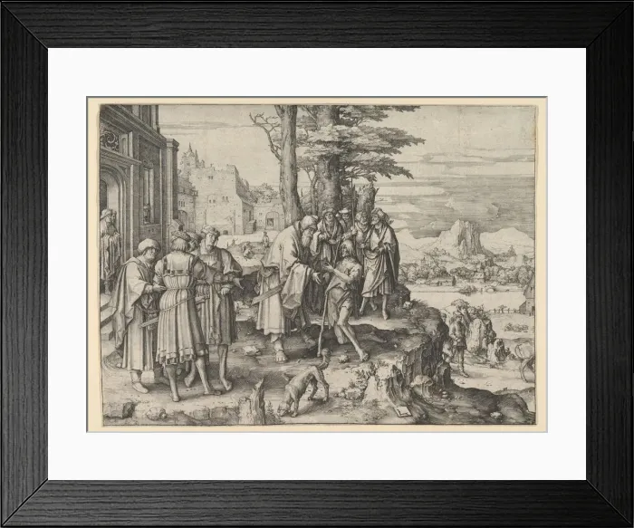 Framed Print : The Return of the Prodigal Son, ca. 1510. Creator: Lucas van Leyden Framed Print : The Return of the Prodigal Son, ca. 1510. Creator: Lucas van Leyden