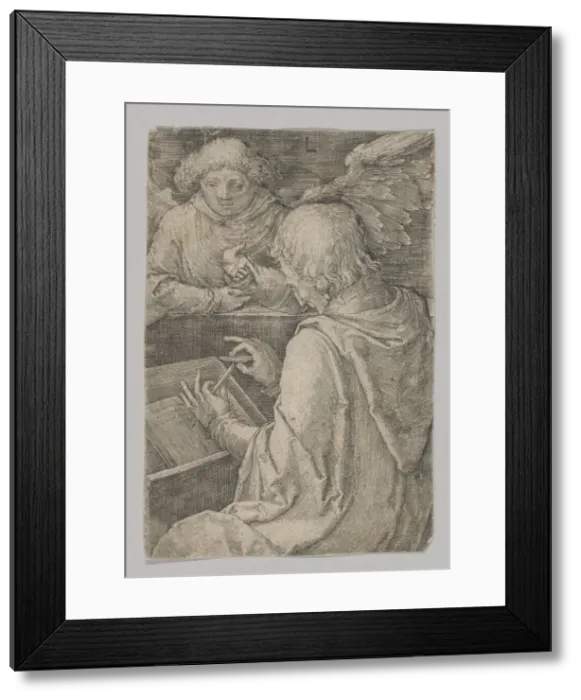 Framed Print : St. Matthew, from the series The Four Evangelists, 1518. Creator: Lucas van Leyden Framed Print : St. Matthew, from the series The Four Evangelists, 1518. Creator: Lucas van Leyden