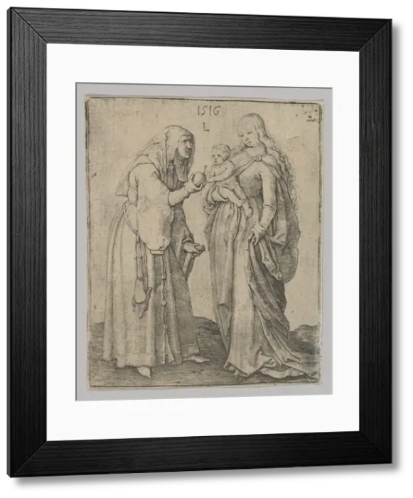 Framed Print : The Virgin With Child and St. Anna, 1516. Creator: Lucas van Leyden Framed Print : The Virgin With Child and St. Anna, 1516. Creator: Lucas van Leyden