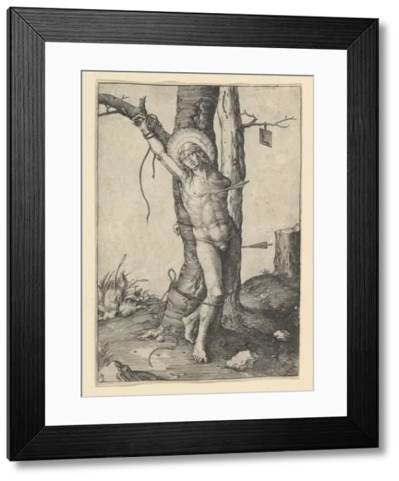 Framed Print : St. Sebastian, ca. 1510. Creator: Lucas van Leyden Framed Print : St. Sebastian, ca. 1510. Creator: Lucas van Leyden