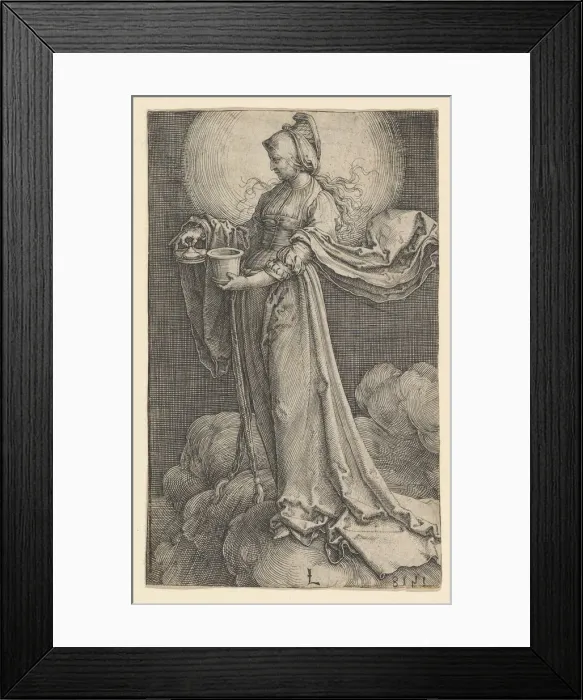 Framed Print : St. Mary Magdalene on the Clouds, 1518. Creator: Lucas van Leyden Framed Print : St. Mary Magdalene on the Clouds, 1518. Creator: Lucas van Leyden