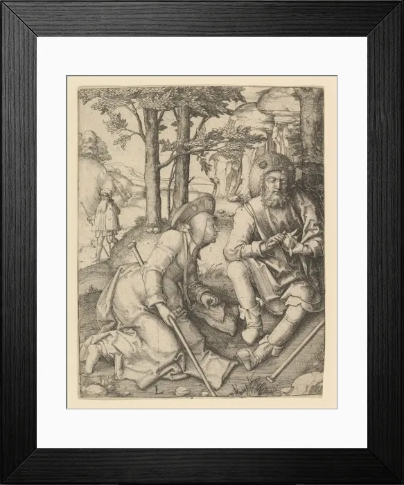 Framed Print : The Pilgrims, ca. 1508. Creator: Lucas van Leyden Framed Print : The Pilgrims, ca. 1508. Creator: Lucas van Leyden