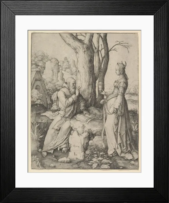 Framed Print : The Temptation of St. Anthony, 1509. Creator: Lucas van Leyden