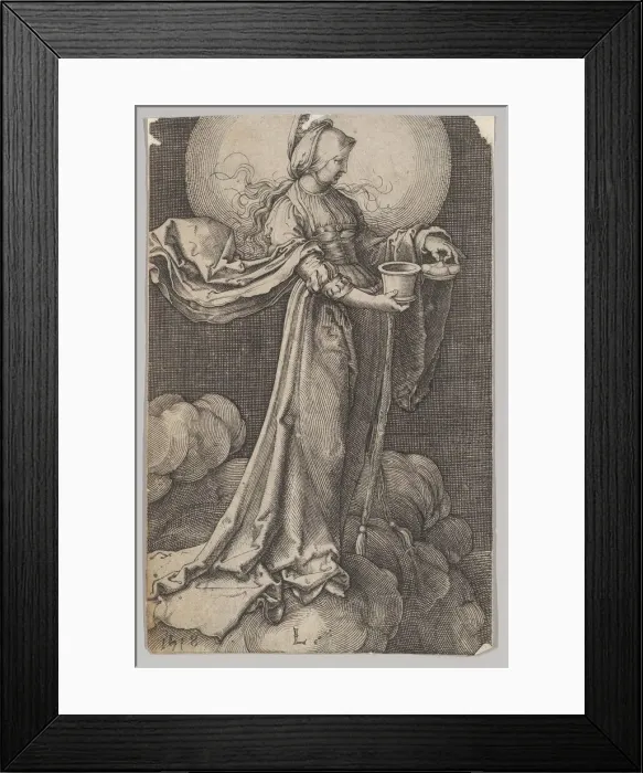 Framed Print : St. Mary Magdalene on the Clouds (reverse copy). n. d. Creator: Unknown Framed Print : St. Mary Magdalene on the Clouds (reverse copy). n. d. Creator: Unknown