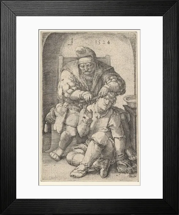 Framed Print : The Surgeon, 1524. Creator: Lucas van Leyden Framed Print : The Surgeon, 1524. Creator: Lucas van Leyden