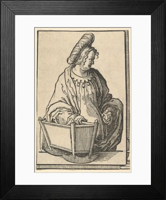 Framed Print : Samarian Sibyl, from the series of Sibyls, ca. 1530. Creator: Lucas van Leyden Framed Print : Samarian Sibyl, from the series of Sibyls, ca. 1530. Creator: Lucas van Leyden