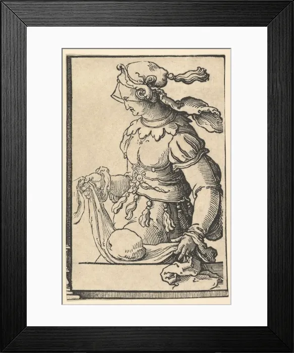 Framed Print : Cumean Sibyl, from the series of Sibyls, ca. 1530. Creator: Lucas van Leyden Framed Print : Cumean Sibyl, from the series of Sibyls, ca. 1530. Creator: Lucas van Leyden