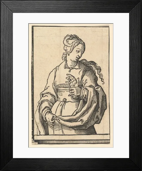 Framed Print : Tiburtine Sibyl, from the series of Sibyls, ca. 1530. Creator: Lucas van Leyden Framed Print : Tiburtine Sibyl, from the series of Sibyls, ca. 1530. Creator: Lucas van Leyden