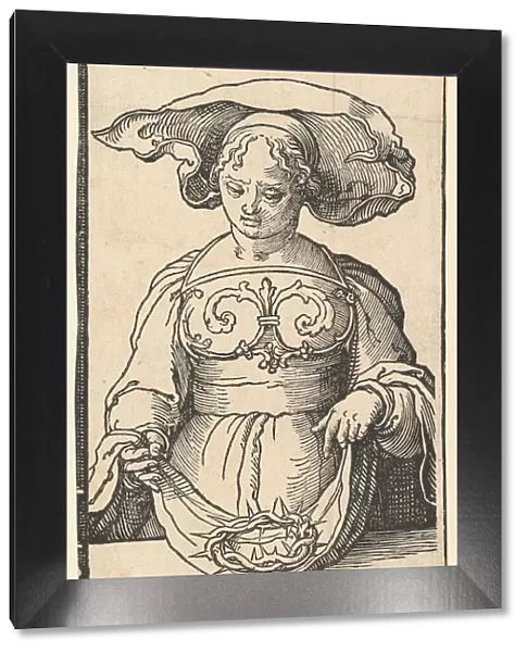 Delphic Sibyl, from the series of Sibyls, ca. 1530. Creator: Lucas van Leyden