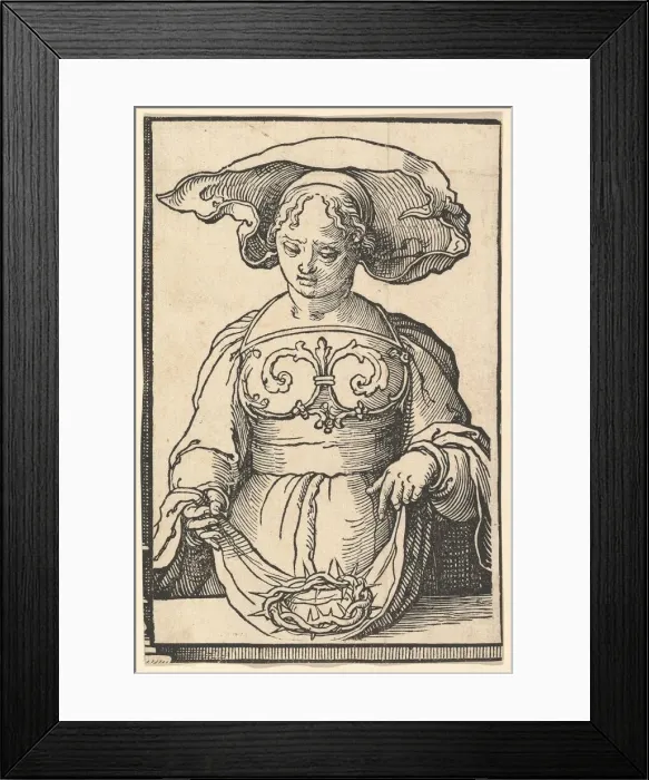 Framed Print : Delphic Sibyl, from the series of Sibyls, ca. 1530. Creator: Lucas van Leyden Framed Print : Delphic Sibyl, from the series of Sibyls, ca. 1530. Creator: Lucas van Leyden