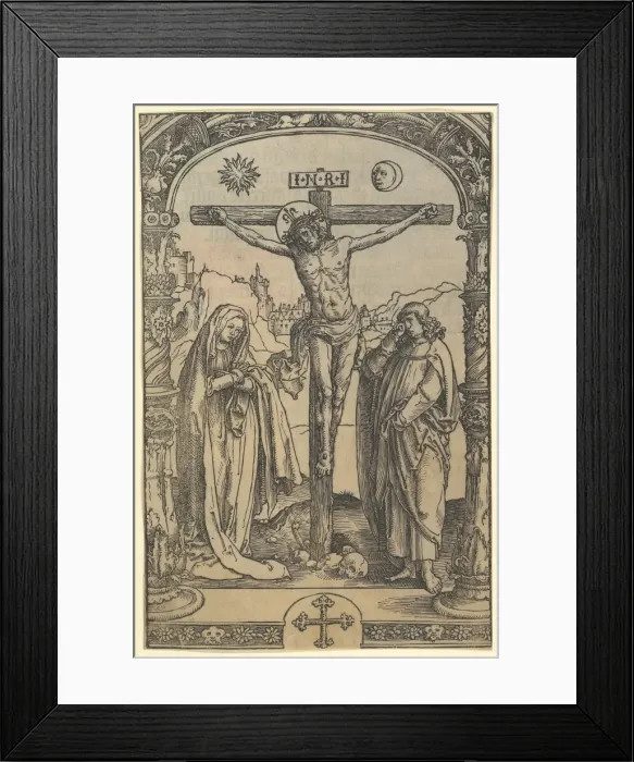 Framed Print : The Crucifixion used in Missale Traiectense (Utrecht Missal), Leiden, 1514, ca. 1512 Framed Print : The Crucifixion used in Missale Traiectense (Utrecht Missal), Leiden, 1514, ca. 1512