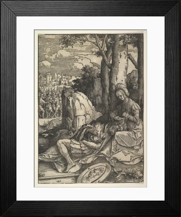 Framed Print : Samson and Delilah, ca. 1514. Creator: Lucas van Leyden Framed Print : Samson and Delilah, ca. 1514. Creator: Lucas van Leyden