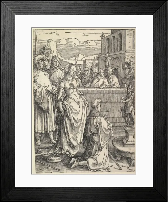 Framed Print : Solomon Worshiping an Idol, ca. 1514. Creator: Lucas van Leyden Framed Print : Solomon Worshiping an Idol, ca. 1514. Creator: Lucas van Leyden