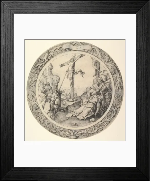 Framed Print : The Crucifixion, from the Circular Passion, 1509. Creator: Lucas van Leyden Framed Print : The Crucifixion, from the Circular Passion, 1509. Creator: Lucas van Leyden