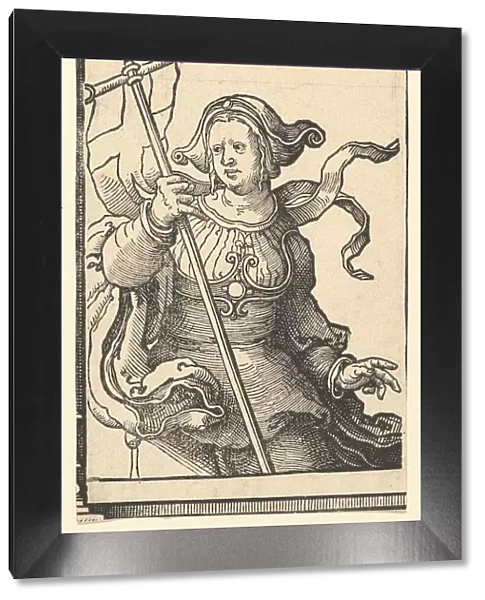 Phrygian Sibyl, from the series of Sibyls, ca. 1530. Creator: Lucas van Leyden