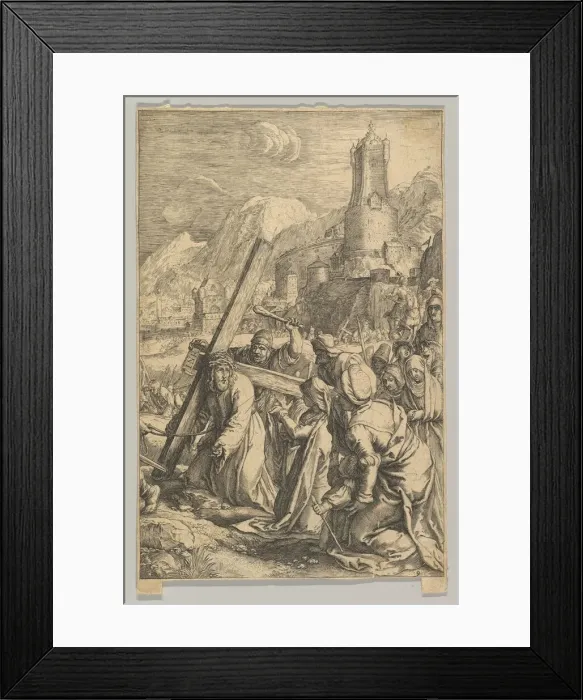 Framed Print : Christ Carrying the Cross, from The Passion of Christ, ca. 1623
