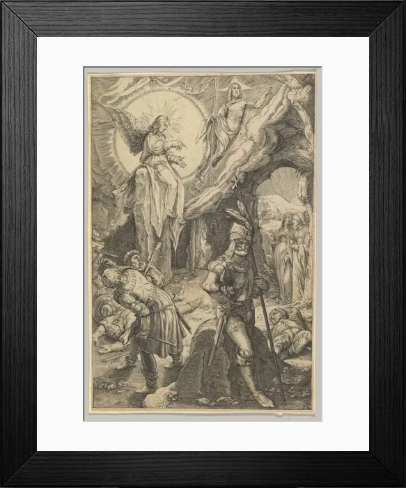 Framed Print : The Resurrection, from The Passion of Christ, ca. 1623. Creator: Ludovicus Siceram Framed Print : The Resurrection, from The Passion of Christ, ca. 1623. Creator: Ludovicus Siceram