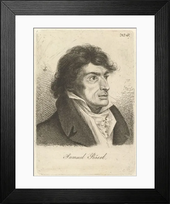 Framed Print : Portrait of Johann Gottlieb Samuel Rosel. Creator: Ludwig Emil Grimm Framed Print : Portrait of Johann Gottlieb Samuel Rosel. Creator: Ludwig Emil Grimm