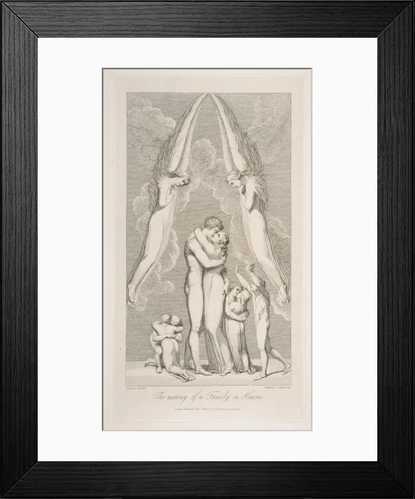 Framed Print : The Meeting of a Family in Heaven, from The Grave, a Poem by Robert Blair, March 1, 1813 Framed Print : The Meeting of a Family in Heaven, from The Grave, a Poem by Robert Blair, March 1, 1813