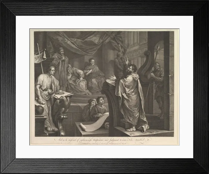 Framed Print : Paul Before Felix, February 5, 1752. Creator: Luke Sullivan Framed Print : Paul Before Felix, February 5, 1752. Creator: Luke Sullivan