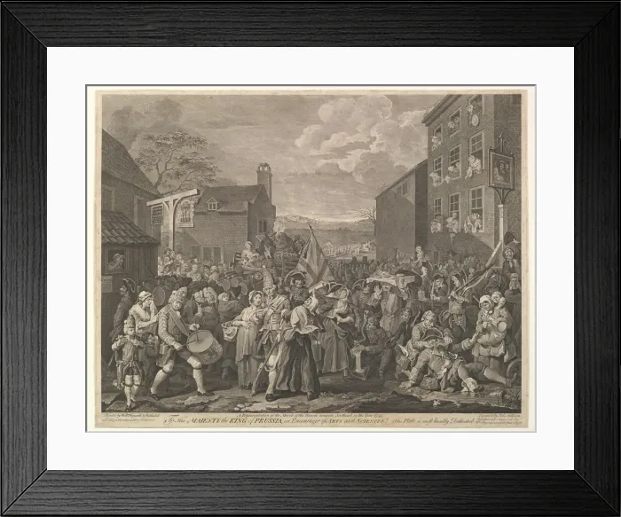 Framed Print : The March to Finchley-A Representation of the March of the Guards towards Scotla... June 12, 1761. Creator: Luke Sullivan Framed Print : The March to Finchley-A Representation of the March of the Guards towards Scotla... June 12, 1761. Creator: Luke Sullivan