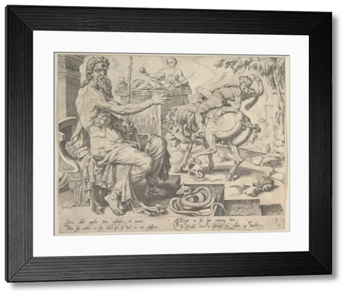 Framed Print : Dan, from the series The Twelve Patriarchs, 1550. Creator: Dirck Volkertsen Coornhert Framed Print : Dan, from the series The Twelve Patriarchs, 1550. Creator: Dirck Volkertsen Coornhert