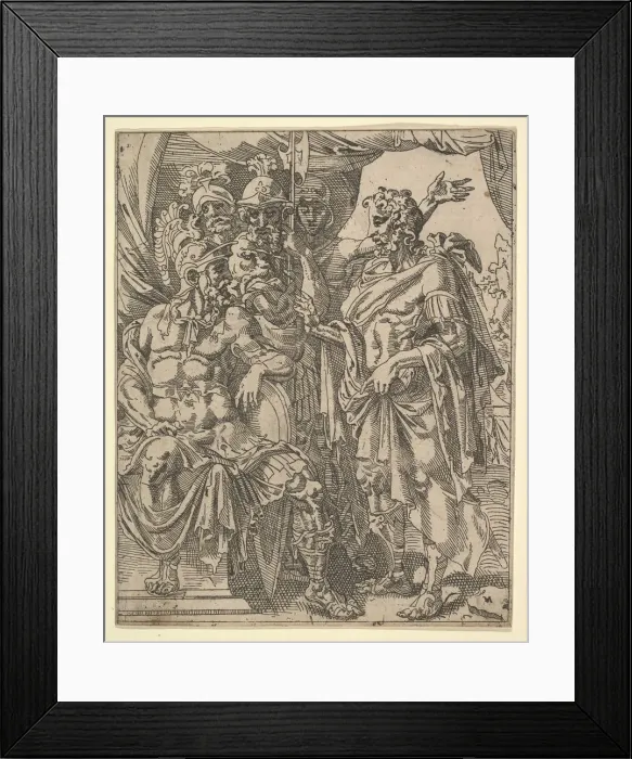 Framed Print : Achior Pleading with Holofernes for the Israelites, from The Story of Judith Framed Print : Achior Pleading with Holofernes for the Israelites, from The Story of Judith