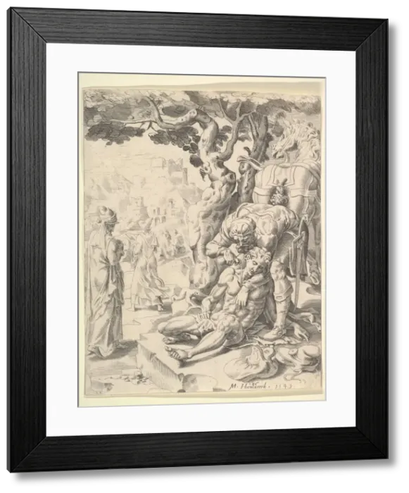 Framed Print : The Parable of the Good Samaritan, 1549. Creator: Dirck Volkertsen Coornhert Framed Print : The Parable of the Good Samaritan, 1549. Creator: Dirck Volkertsen Coornhert