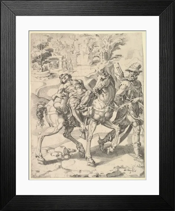Framed Print : The Parable of the Good Samaritan, 1549. Creator: Dirck Volkertsen Coornhert Framed Print : The Parable of the Good Samaritan, 1549. Creator: Dirck Volkertsen Coornhert