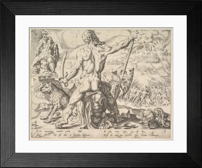 Framed Print : Gad, from the series The Twelve Patriarchs, 1550. Creator: Dirck Volkertsen Coornhert Framed Print : Gad, from the series The Twelve Patriarchs, 1550. Creator: Dirck Volkertsen Coornhert