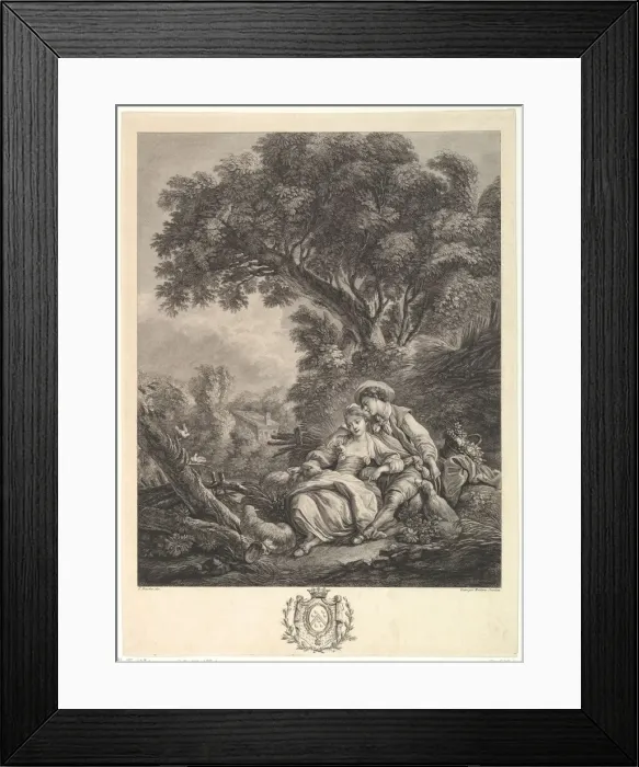 Framed Print : Pensant-ils ace mouton? (Are They Thinking of the Sheep), late 18th century Framed Print : Pensant-ils ace mouton? (Are They Thinking of the Sheep), late 18th century