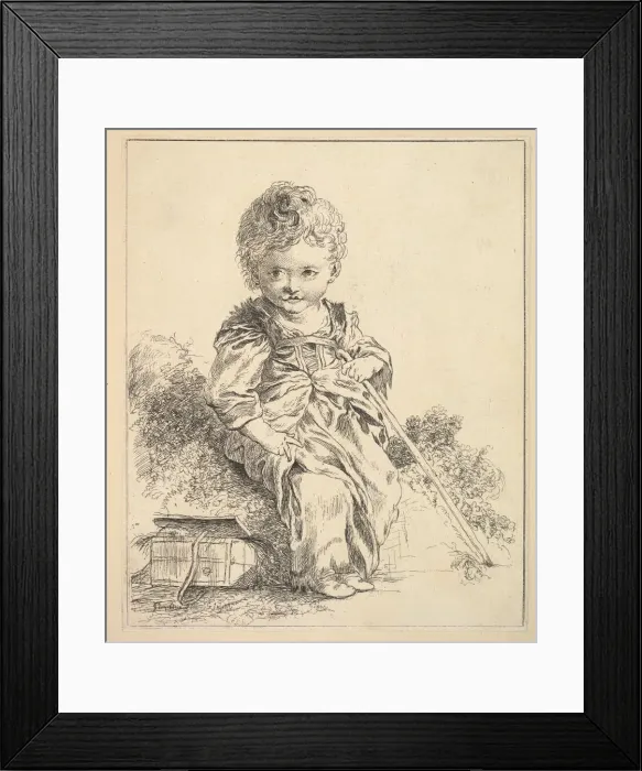 Framed Print : Un enfant assis sur une motte de terre (An enfant seated on a clod of earth) Framed Print : Un enfant assis sur une motte de terre (An enfant seated on a clod of earth)